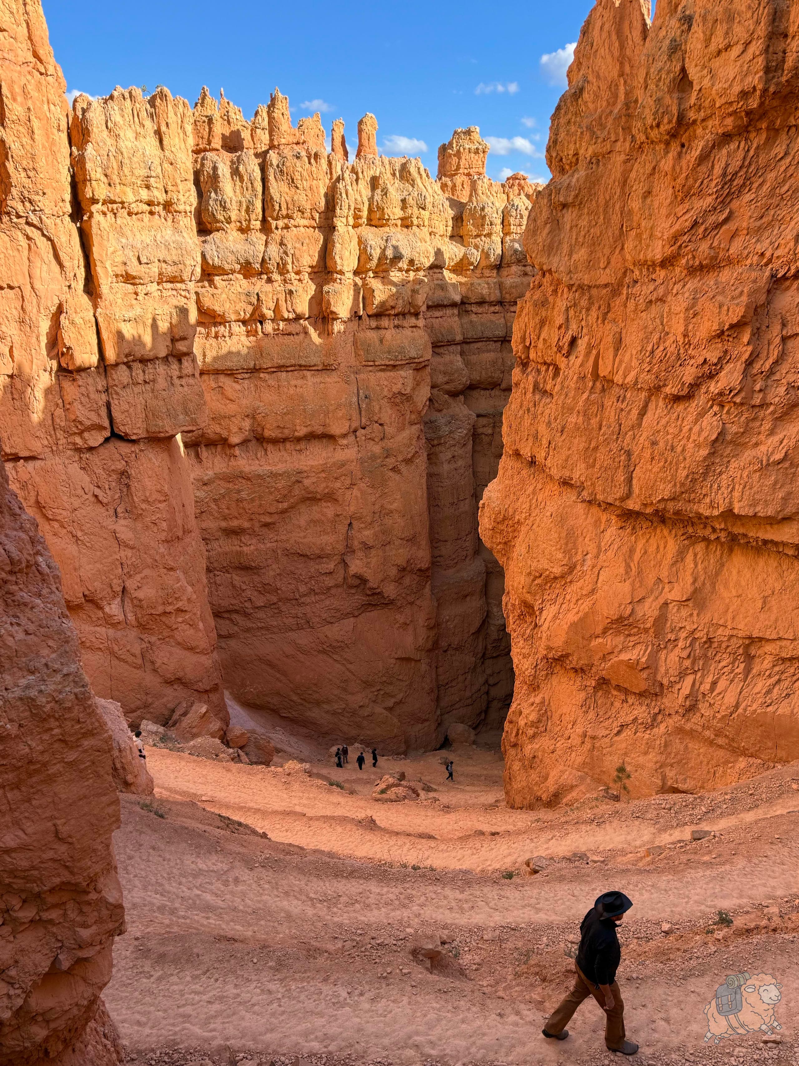 布萊斯峽谷 Bryce Canyon 華爾街,垂直山壁間之字形蜿蜒而上的步道。