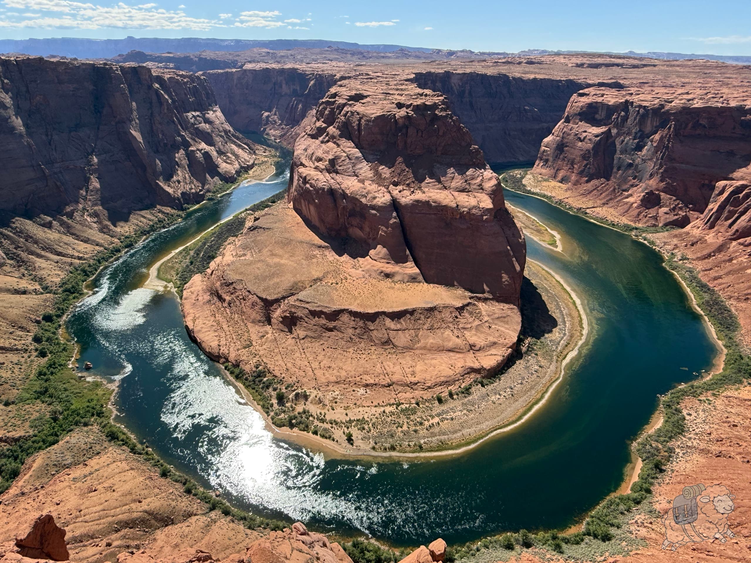 Horseshoe Bend 馬蹄灣:眼睛看到真的好壯闊,高度也很高,站在懸崖邊往下看真的會有點腿軟